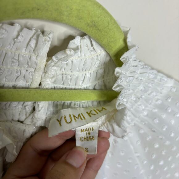 Yumi Kim Swiss Dot White Class Act Mini Dress Sz S - Picture 5 of 12